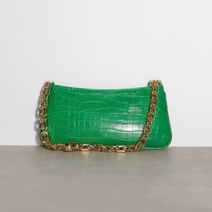 Zara Chain Strap Animal Embossed Shoulder Bag